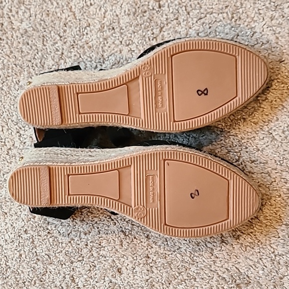 🥳HP🥳 Russell & Bromley London Cococross Espadrille EU 39/US 8 Black Suede - Picture 7 of 10